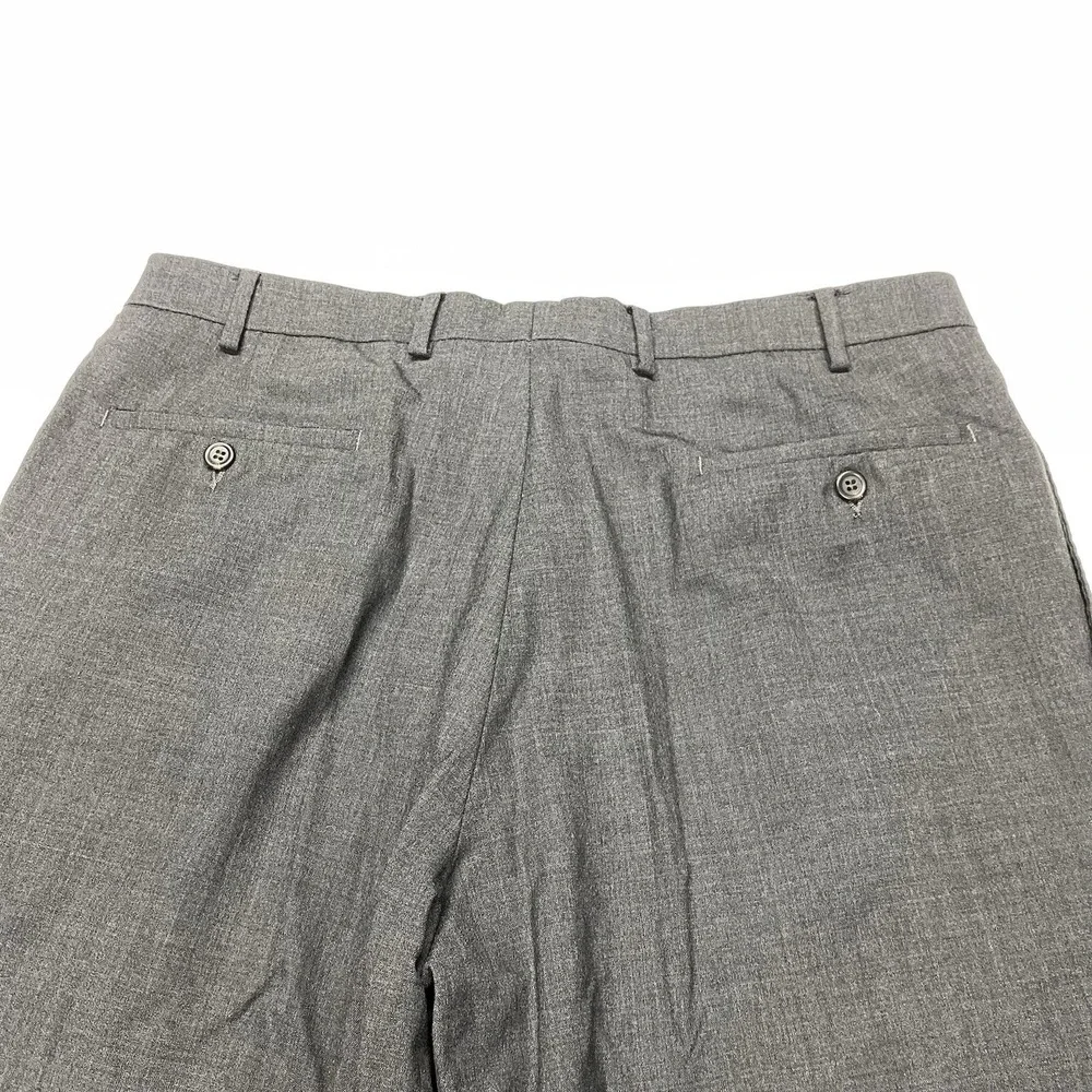 Lauren Ralph Lauren Pants Mens 36x30 Gray 100% Wool Pleated GREEN LABEL